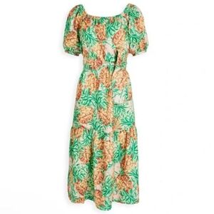 Farm Rio Linen Pineapple Dress